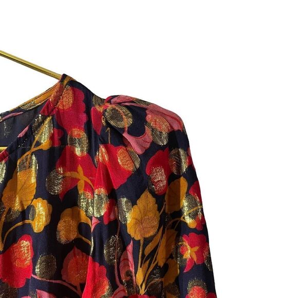 SALONI Floral Tiered A Line Mini Dress Size 2 - Picture 3 of 13